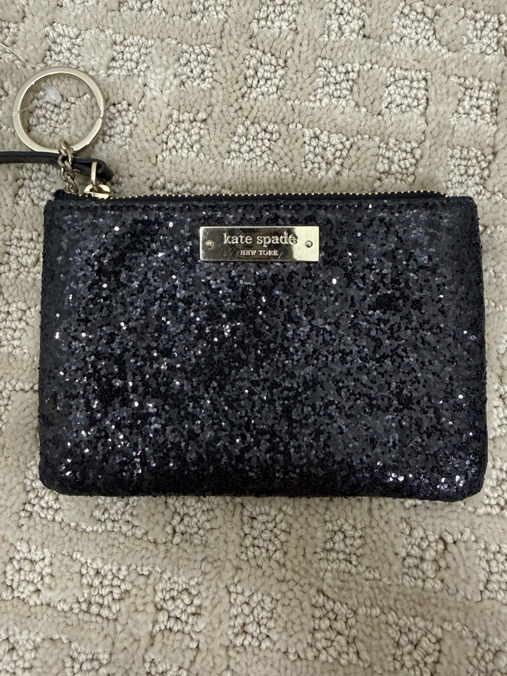 KATE SPADE | Laurel Way Bitsy Glitter Coin Pouch Keychain